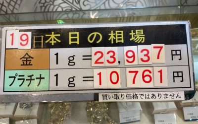 金価格が最高額に